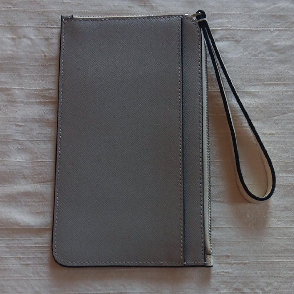 🩶Kate Spade Wristlet Wallet in Gray and Cream - Picture 4 of 8